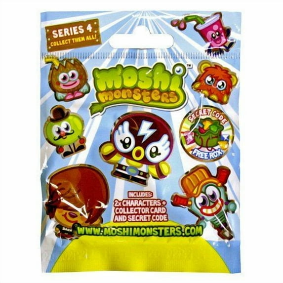 Moshi Monsters Moshlings Figures Series 4 Foil / Blind Bag (contains 2 moshlings)
