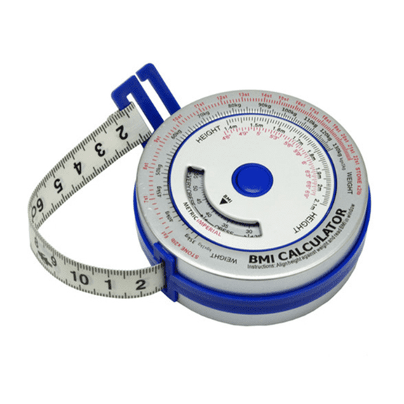 Mosiee 1/3P Rolls Bmi Body Mass Index Retractable Tape Measuring Ruler 150Cm Calculator Diet Tape Plastic Measures Tools Blue