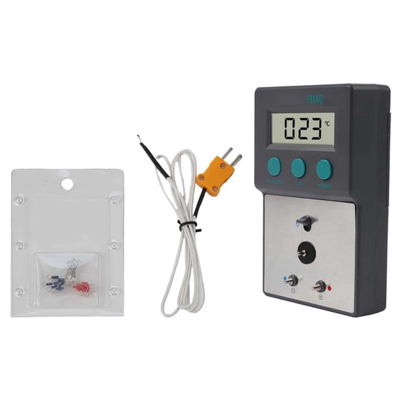 Mosiee 1 Set Lf191Ad Soldering Iron Thermometer Tester with 5 Lead-Free Sensors Set 0.2Mm 191-212 Sensor Tip Temperature Tester 190D