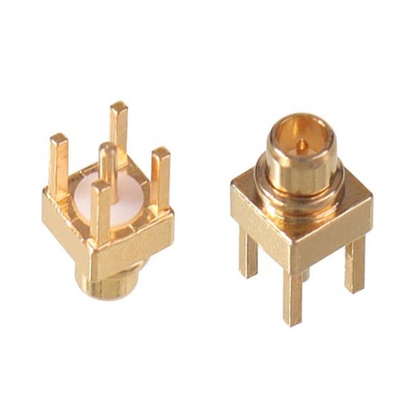 Mosiee 10 Pcs mmcx-Je Male Pcb Board Socket Connector Goldplated Welding Terminal