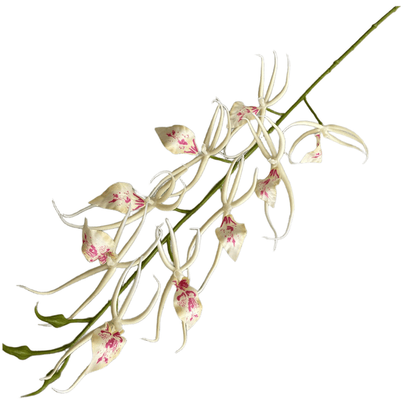 Mosiee 100cm Tall Silk Dendrobium Flowers Chinese Decor Style for Restaurant or Lobby Sparkling Wine Color