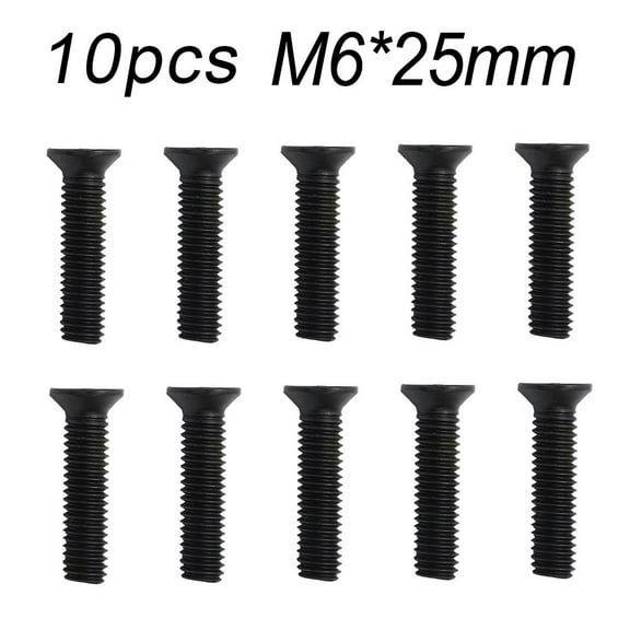 Mosiee 10Pcs Fixing Screw 25mm Left Hand Thread for Unf Drill Chuck Shank Adapter Hand Drill Chuck Screw Cnc Tools Parts M6