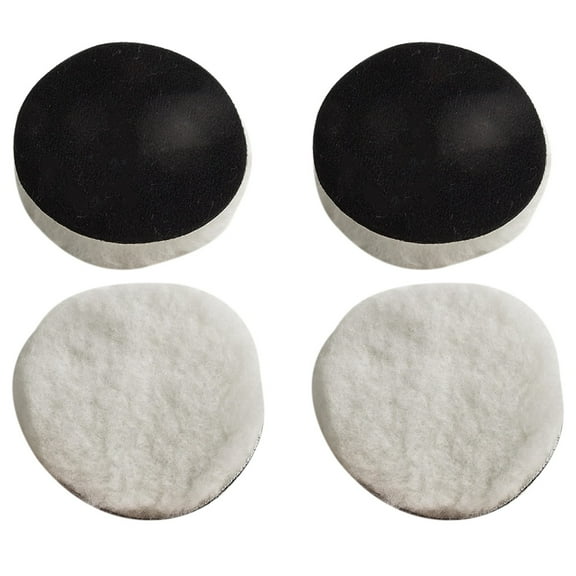 Mosiee 10pcs 4Inch Woolen Polishing Pad Soft Buffer Pads Heavy Cut Pads With Hook & Loop Back Wool Cutting Pad For Car Furniture Glass