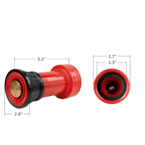 Mosiee 112 Inch Npsh Fire Hose Nozzle with Constant Flow Fog And 2 Camlock Fittings