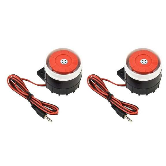 Mosiee 120Db Loud Alarm System for Indoor Use Wired Siren with 12V Dc Power 2 Pack