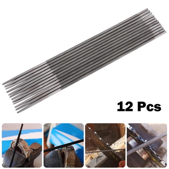 Mosiee 12Pcs 4mm Round Chain/Saw/Chainsaw Files for Woodworking Wood Cutting Machine Garden Power Tool Replacement Accessories