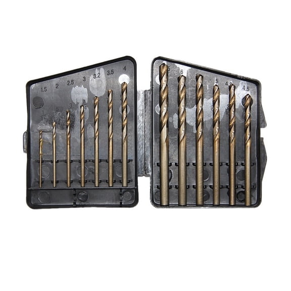 Mosiee 13Pcs Straight Shank Drill Set 1 5mm -6 5mm for Metal Wood Plastic Drill