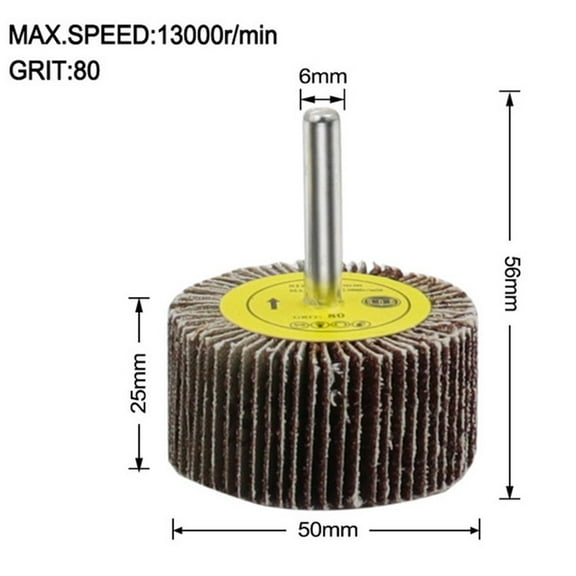 Mosiee 16-80Mm 80 Grit Sandpaper Flap Wheel Disc Abrasive Grinding Wheel Dremels Accessories Sanding Grinding Polishing Tools For Drill