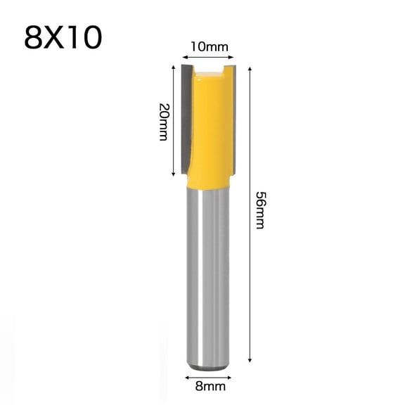 Mosiee 1Pc 8mm Bottom Wood Cleaning Bit Straight Router Bit Milling Cutter Herramientas Woodworking Tools Ferramentas 8X10mm