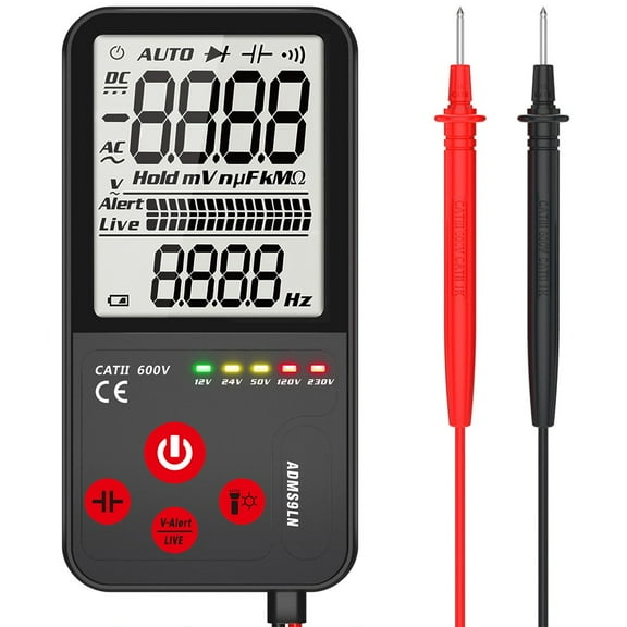 Mosiee 1Pc Adms9Ln Handheld Digital Multimeter Extra Large 3-Line Display Fully Automatic Range Multifunctional Electrical Tester Adms9Ln