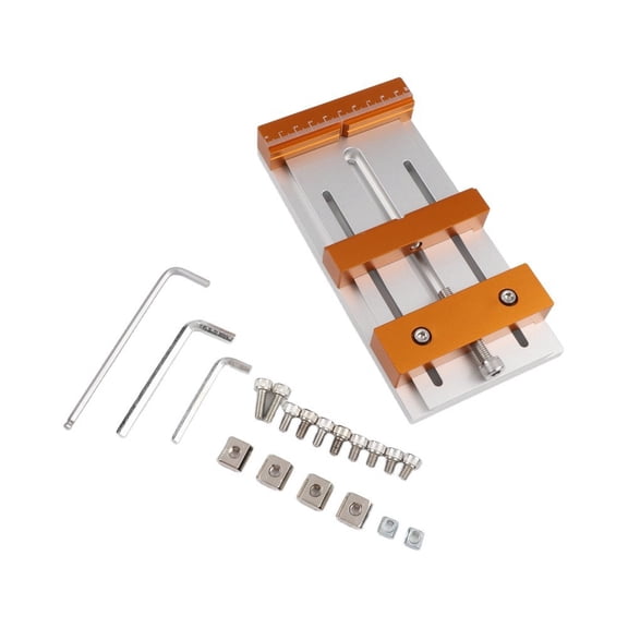 Mosiee 1Pc Cnc Vise Worktable for Desktop Cnc Router Machines Engraving Machines for T-Slot/Multi Hole Workbenches