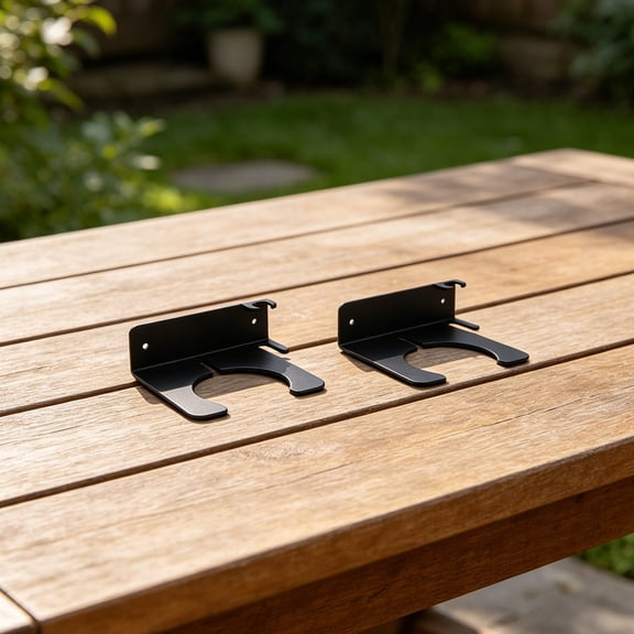 Mosiee 1Pc for Metal Garden Pump Sprayer Stand - Organize Your Tool Rack Black Garden Sprayer Rack 16.8*4.8*14.3Cm 2pcs