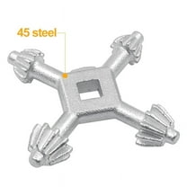 Mosiee 1Pcs 4 In 1 Multi-Function Universal Chuck Key Drill Drilling Holder Spanner Ratchet Socket Ring Combination Grip Star Wrench