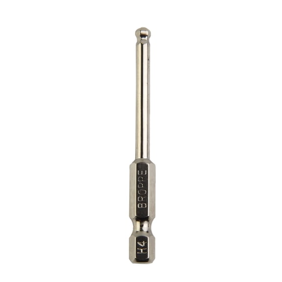 Mosiee 1Pcs Ball End Hex Screwdriver Bit Metric Hex Bit 50mm Electroplating Long Magnetic Driver Bit H4