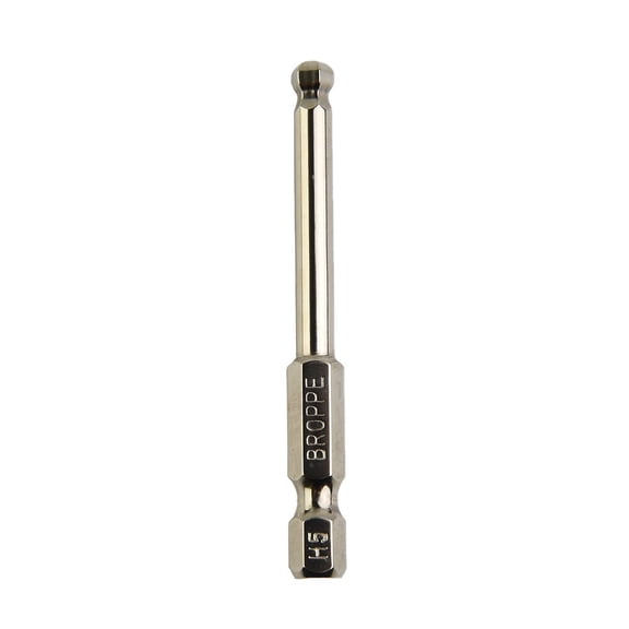 Mosiee 1Pcs Ball End Hex Screwdriver Bit Metric Hex Bit 50mm Electroplating Long Magnetic Driver Bit H5