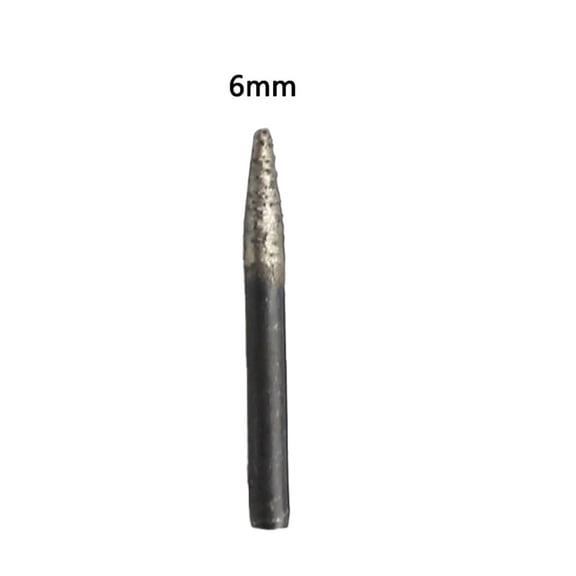 Mosiee 1Pcs Diamond Grinding Head Taper Sintered Abrasive Point for Stone Engraving/Electric and Air Grinder/Electric Drill 6mm
