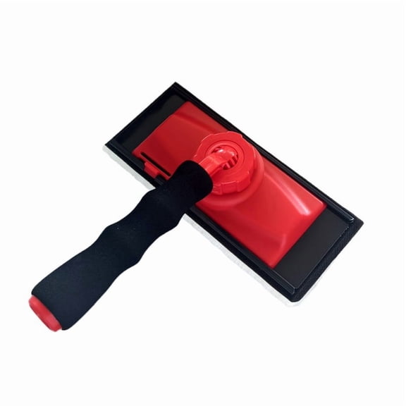 Mosiee 1Pcs Paint Brush with Threaded Extension Pole for Wall Red