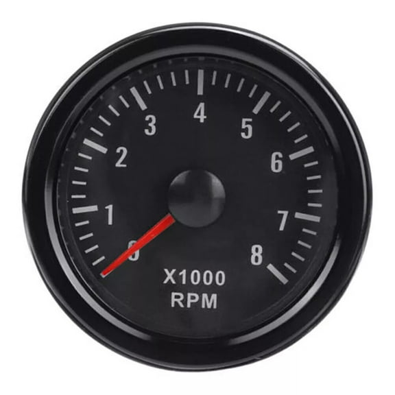Mosiee 2'' 52Mm Rev Counter 0-8000 Rpm Analogue Tachometer Tacho Gauge Meter Kit 12V