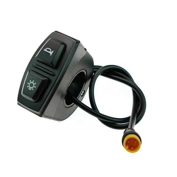 Mosiee 2-In-1 Switch Button for Electric Vehicles/Electric Bikes Headlight & Speaker Switch Abs Plastic 3-Pin Waterproof Design