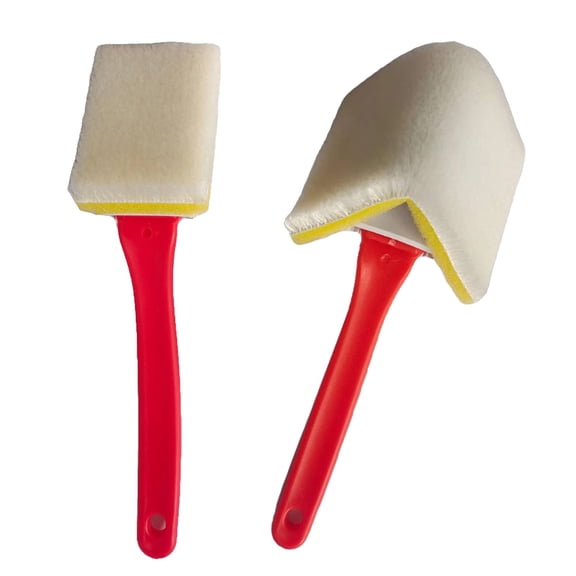 Mosiee 2 Piece 1 Inch Nylon Paint Brush for For Wall Edges Corner Detailing Use