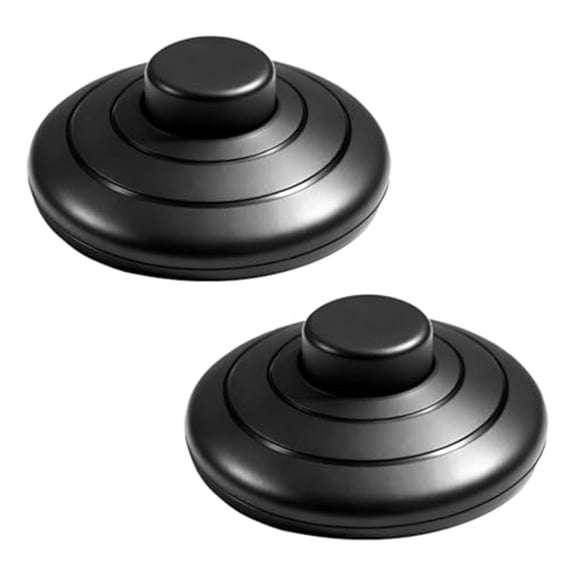 Mosiee 2 Piece Round Foot Switch for Ac 125V 3A for Lighting and Small Appliances