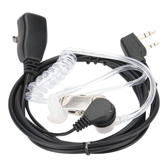 Mosiee 2-Pin Ptt Microphone Headset K-Type for Walkie-Talkie Air Duct Headset