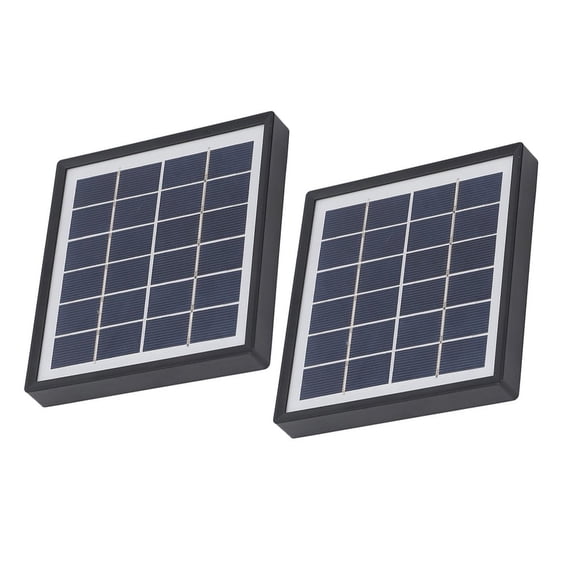 Mosiee 2 Portable Solar Panels with Brackets 5W, Usb Suitable for Outdoor Charging Blac