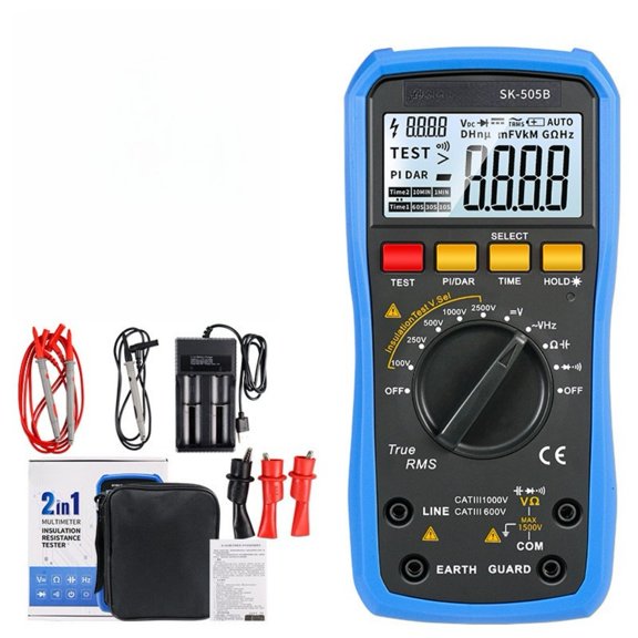 Mosiee 2 in 1 Electrical Tester Digital Multimeter with Insulation Resistance Feature