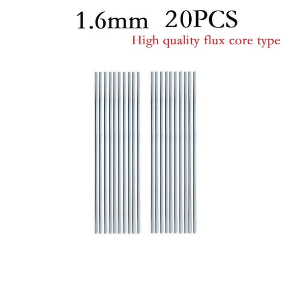 Mosiee 20Pc Low Temperature Easy Melt Welding Rods Copper Aluminum Iron Fux Cored Welding Rod Weld Wire Common Silver Welding 20Pcs 1.6mm Flux Cord Type