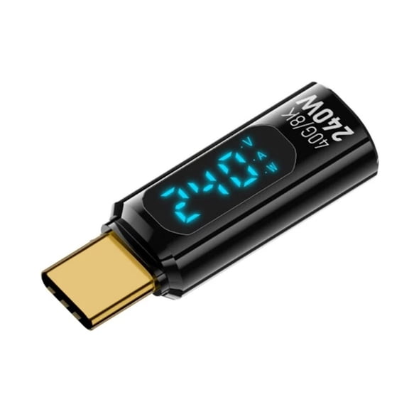 Mosiee 240W Usb C Tester Power Voltage Current Led Digital Display Usb C Charging Adapter Led Digital Readout Adopting Sturdy Aluminum