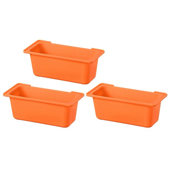 Mosiee 3 Pack Oil Drain Box Inner Tank Grease Drip Tray Grill Collector Drain Box Orange