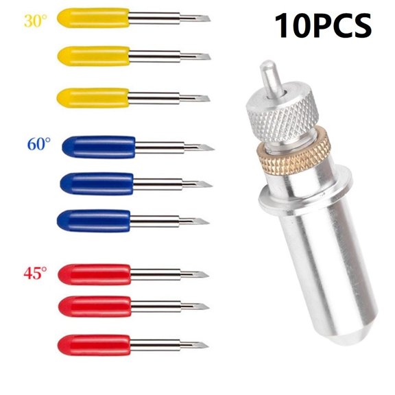 Mosiee 30/45/60 Degrees Replacement Blades for Roland Plotter Cutter Knife-Tungsten Cutter Blades for Power Tools Cutting Plotter