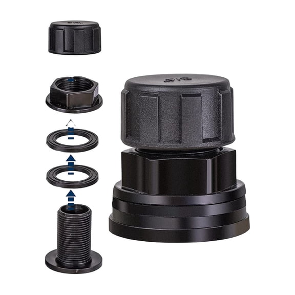 Mosiee 34 Inch Ght to 12 Inch Npt Female Bulkhead Fitting for Pools And Sinks 2pcs