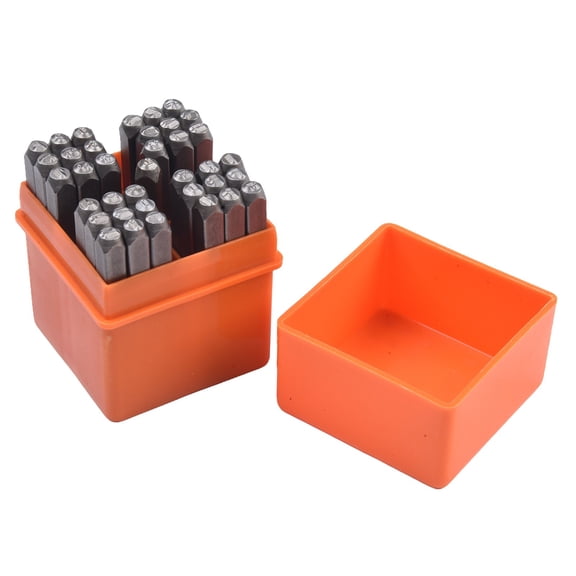 Mosiee 37Pcs Letter Number Stamps Punch Set 3mm Leather Craft Stamping for Jewelry Diy Metal Leather Craft Stamp Tool Kit