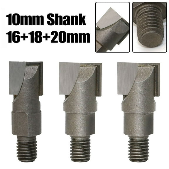 Mosiee 3Pcs 16/18/20mm Wooden Door Slotter Key Hole Drill Bit Kit Lock Mortiser Slotter Jig Key 10mm Thread Woodworking Cutter Tools