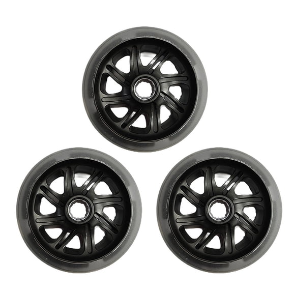 Mosiee 3Pcs Wiggle Scooter Wheel for Flash Wheel Swing Car Wheel for Swing Scooter 120*40mm Black