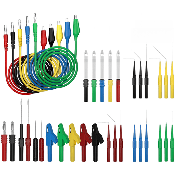 Mosiee 41Pcs Test Connector Kit with Crocodile Clips Non Piercing Test Probes