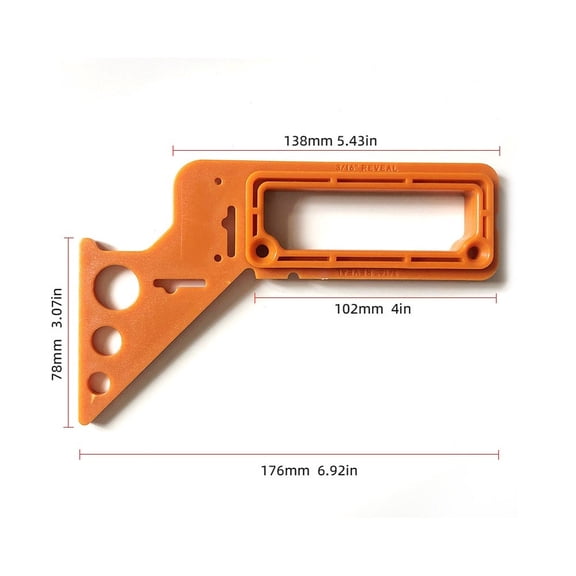 Mosiee 45 Degree for Multi-Function Woodworking Angle Measuring Plastic Ruler Marking Line