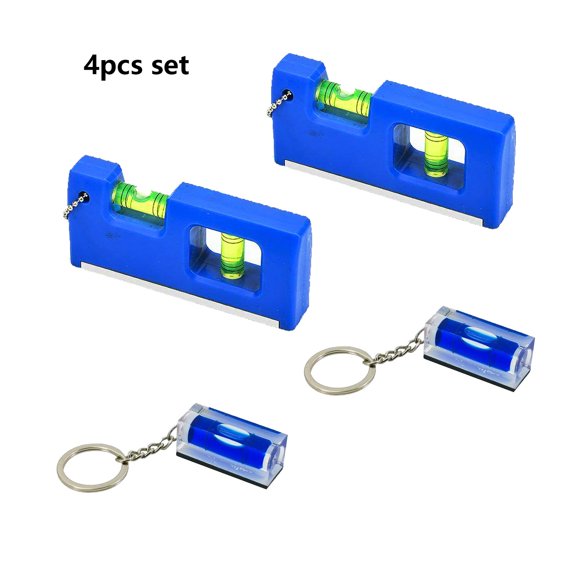Mosiee 4Pcs Magnetic Level Gauge Set Portable Bubble 4Pcs Blue
