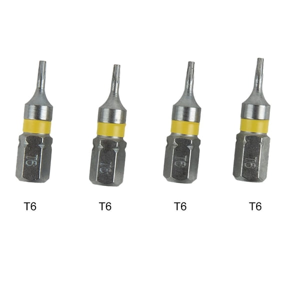 Mosiee 4Pcs Magnetic for Hex Head Screw Driver Bit 1/4Inch Hex Shank 25mm Spanner Sockets Sleeve Nozzles Nut Driver Set T6