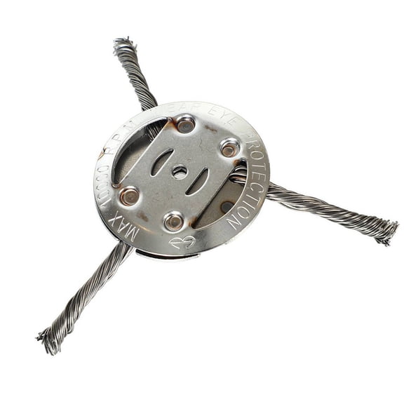 Mosiee 5.3 Inch Omnipotent Weeding Brush Head Steel Wire Wheel Grass Trimmer Head