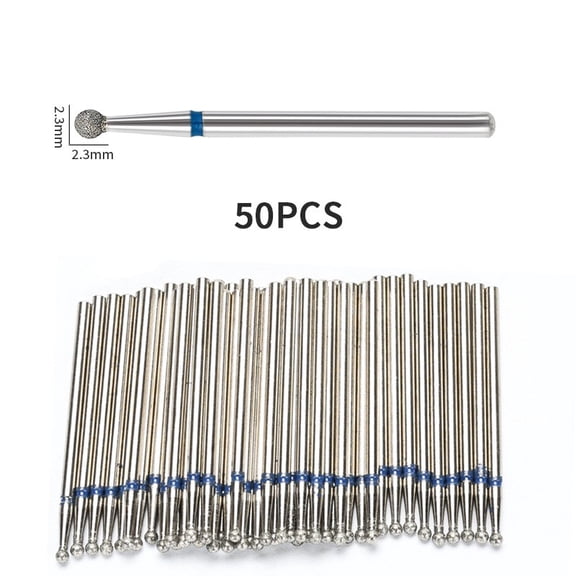 Mosiee 50Pcs Diamond Nail Drill Bits Set for Manicure Pedicure Dead Skin Removal Nail E