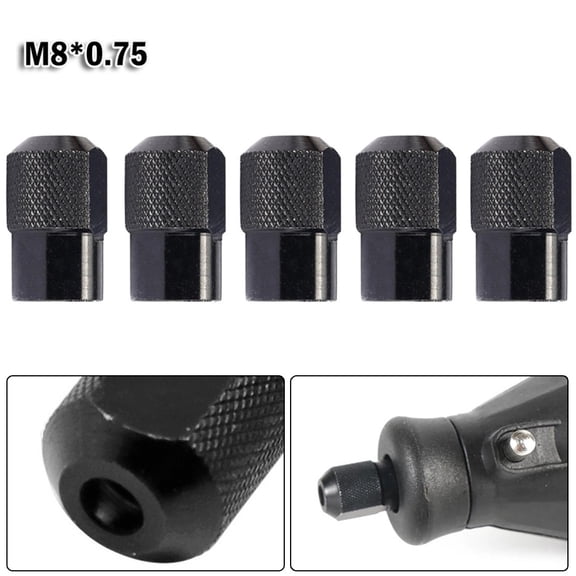 Mosiee 5Pcs Mini Drill Chuck Nut Zinc Alloy 75mm Threaded Replacement for Rotary Tools Suitable for Electric Grinders