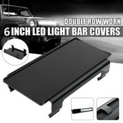 Mosiee 6 Inch Led Work Light Bar Black Lens Cover Double Row For Off-Road Suv Truck Atv Car Spotlight Hood Accessory