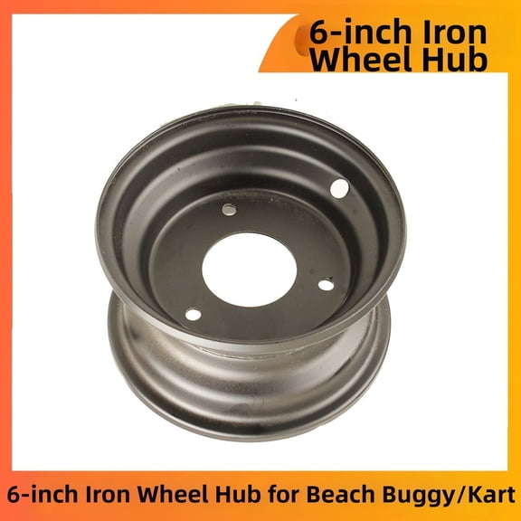 Mosiee 6 Inch Steel Wheel Rim 3 Hole for Atv Go Kart Farm Vehicle 145 70 6 13X6 50 6