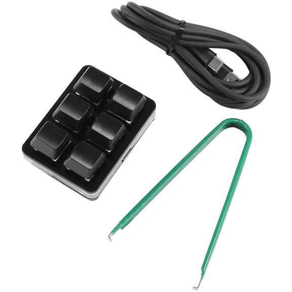 Mosiee 6 Key for Custom Mechanical Keyboard for Mini Usb Wired Programmable Shortcut Keys Rgb Black