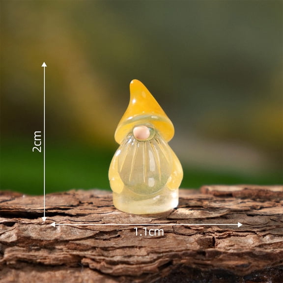 Mosiee 60 Pieces Mini Resin Glow In The Dark Gnomes for Garden And Fairy Town Scenes