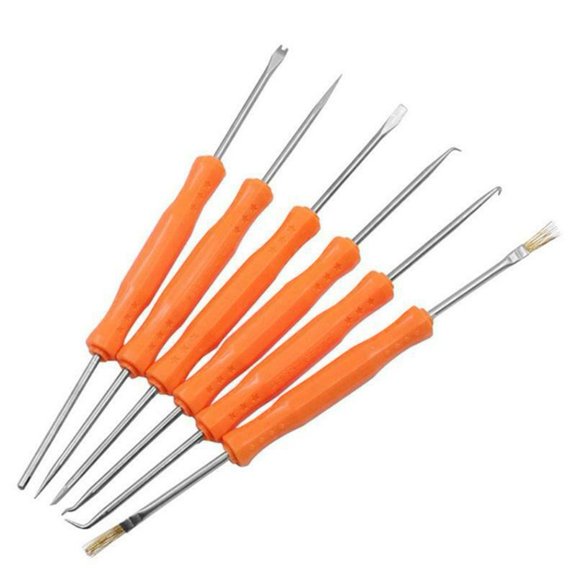 Mosiee 6Pcs Desoldering Aid Tool Kit Soldering Assist Tools Pcb Cleaning Repair Tools