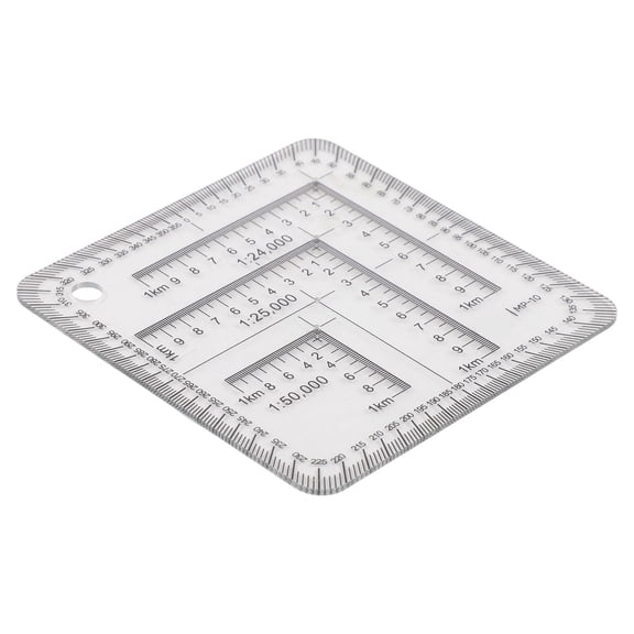 Mosiee 7Cm Map Scale And Protractor Suitable for Construction Engineering Measurement