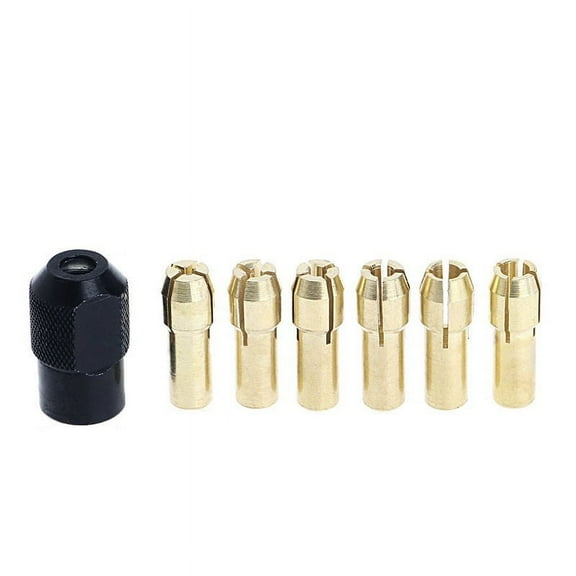 Mosiee 7Pcs/Set Dremel Brass ColletChuck Nut Fits Abrasive Parts Rotary Tools Dremel Accessories